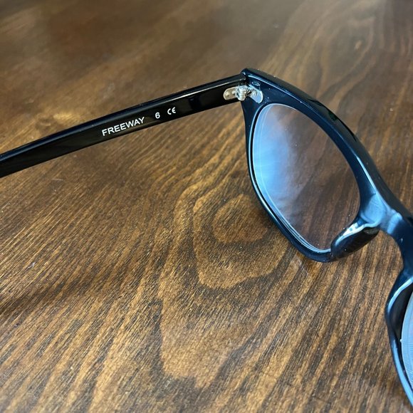 Shuron FREEWAY eyeglasses, classic buddy holly style black frames, 54 - 22, NEW - Picture 4 of 7